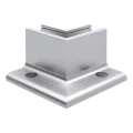 Kozza KE 105 – profil L colțar interior 90° pentru balustrade integral din sticlă, aluminiu, anodizare mată 000-865 (1)
