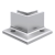 Kozza KE 105 – profil L colțar interior 90° pentru balustrade integral din sticlă, aluminiu, anodizare mată 000-865 (1)