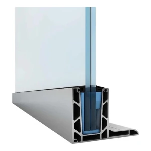 Kozza KE 105 – profil aluminiu tip L pentru balustrade cu sticlă 5000 mm