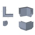 Kozza KE 120 – profil U colțar 90° pentru balustrade întegralmente din sticlă, exterior, fixare laterală 000-874 (2)