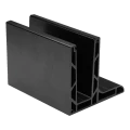 Kozza KE 105 – profil din aluminiu L pentru balustrade din sticlă integrală 5000 mm negru 000-872 (1)