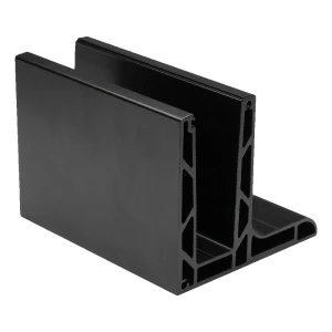 Kozza KE 105 – profil din aluminiu L pentru balustrade din sticlă integrală 5000 mm negru