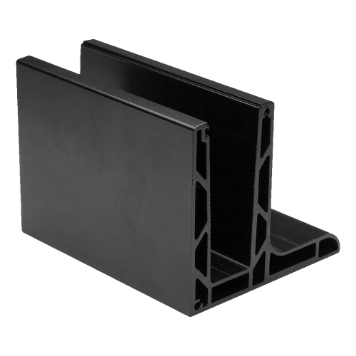 Kozza KE 105 – profil din aluminiu L pentru balustrade din sticlă integrală 5000 mm negru 000-872 (1)