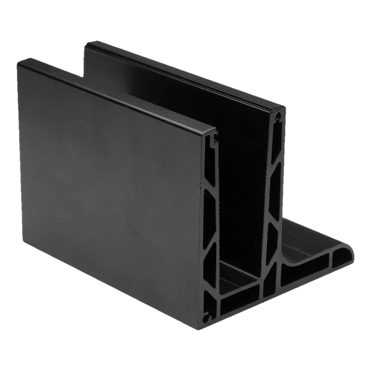 Kozza KE 105 – profil din aluminiu L pentru balustrade din sticlă integrală 5000 mm negru 000-872 (1)