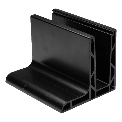 Kozza KE 105 – profil din aluminiu L pentru balustrade din sticlă integrală 5000 mm negru 000-872 (2)
