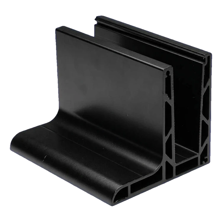 Kozza KE 105 – profil din aluminiu L pentru balustrade din sticlă integrală 5000 mm negru 000-872 (2)