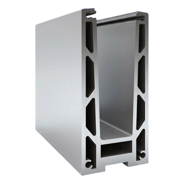Kozza KF 1000 – profil din aluminiu tip U pentru balustrade din sticlă integrală 5000 mm cu sistem de scurgere 000-878 (2)