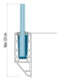 Kozza KE 120 – profil U pentru balustrade integral din sticlă 5000 mm, fixare laterală 000-877 (6)