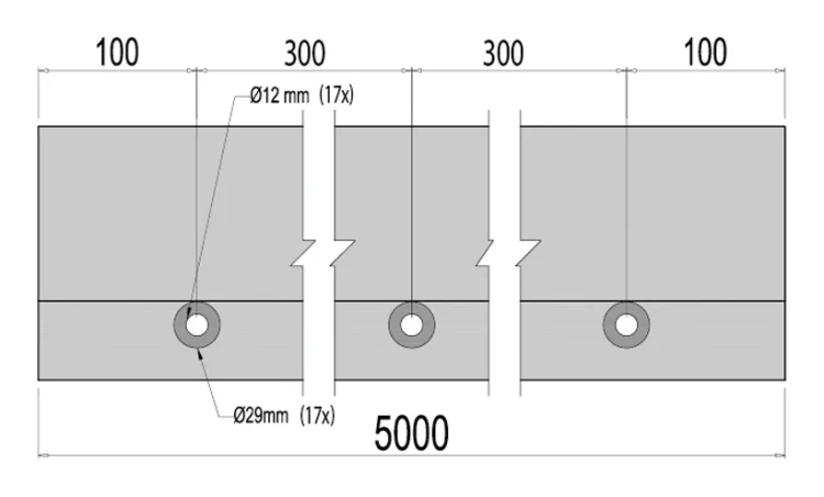 Kozza KE 120 – profil U pentru balustrade integral din sticlă 5000 mm, fixare laterală 000-877 (7)