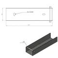 Profil conectare suport pentru soclu 300x50 maro GPV-700-55 (3)