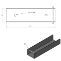 Profil C conector suport pentru soclu 300x55 maro GPV-700-50 (3)
