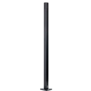 Stâlp lateral balustradă 45x45x1100mm sticla 8,72mm negru aluminiu sistem plat