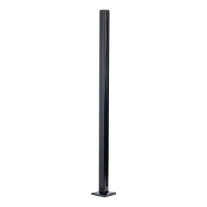 Stâlp balustradă intermediar 45x45x1100mm sticlă 8,72mm negru sistem plat aluminiu