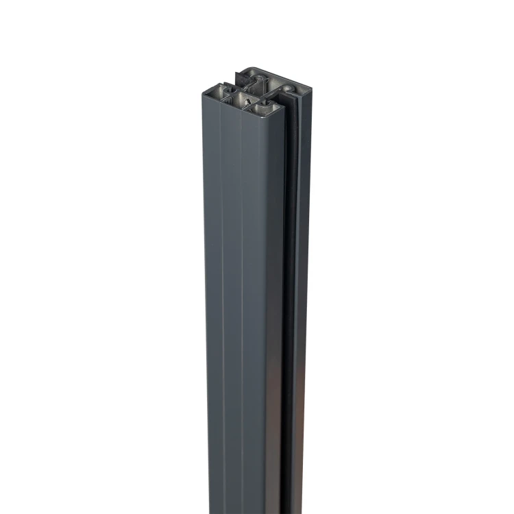 Stâlp de colț balustradă 45x45x1283mm sticlă 8,72mm gri închis Kozza KR7500 000-890 (4)