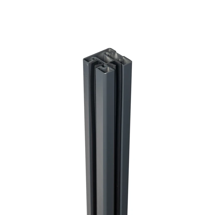 Stâlp de colț balustradă 45x45x1283mm sticlă 8,72mm gri închis Kozza KR7500 000-890 (5)