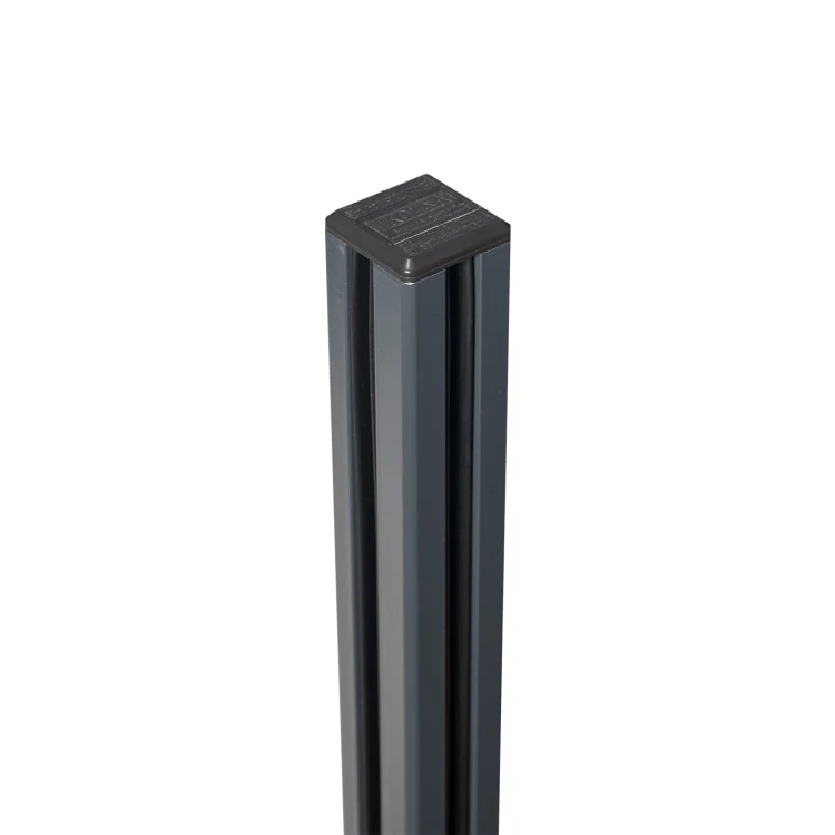 Stâlp de colț balustradă 45x45x1283mm sticlă 8,72mm gri închis Kozza KR7500 000-890 (6)