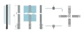 Stâlp de colț balustradă 45x45x1283mm sticlă 8,72mm gri închis Kozza KR7500 000-890 (9)