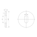 PSG distanțier pentru rotule punctiforme fi 50 mm / 5 mm – gaură ovală, AISI 304 satin 000-896 (2)