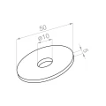 PSG distanțier pentru rotule punctuale fi 50 mm – șaibă din oțel AISI 304 satin 000-899 (2)
