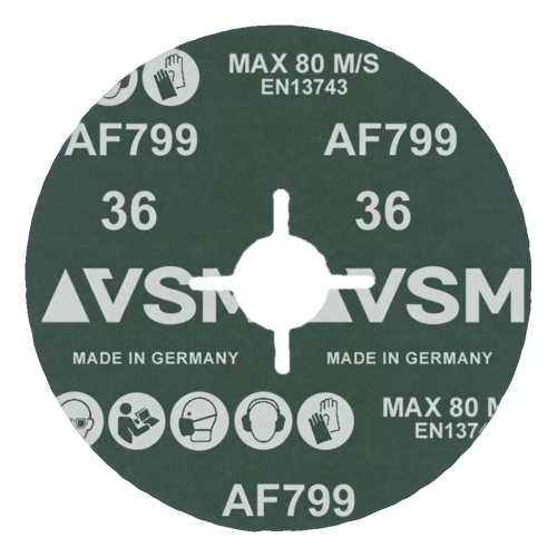 PFERD Actirox AF799 – disc fibros ceramic 125 mm P36 pentru oțel și INOX 000-891 (2)