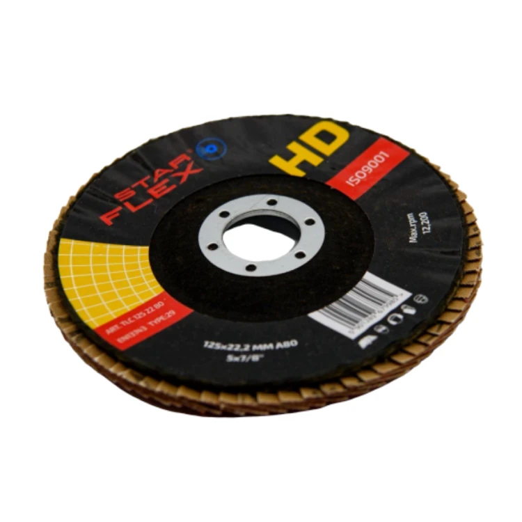 Starflex HD – disc lamelar ceramic T29 125 mm pentru oțel și INOX, granulație 40 000-940 (1)