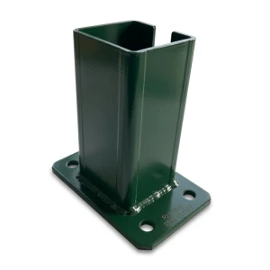 Bază pentru stâlp de gard 80x80 mm 8 mm verde
