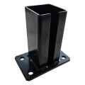 Bază pentru stâlp de gard 80x80 mm 8 mm negru 000-786 (2)