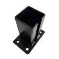 Bază pentru stâlp de gard 80x80 mm 8 mm negru 000-786 (4)
