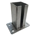 Bază pentru stâlp de gard 80x80 mm 8 mm zincat 000-785 (2)