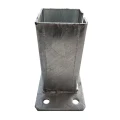 Bază pentru stâlp de gard 80x80 mm 8 mm zincat 000-785 (3)