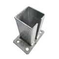 Bază pentru stâlp de gard 80x80 mm 8 mm zincat 000-785 (4)