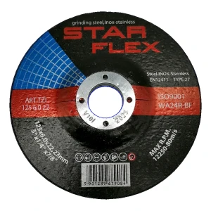 StarFlex disc de șlefuire (degrosare) T27 125×6,0 mm oțel și INOX