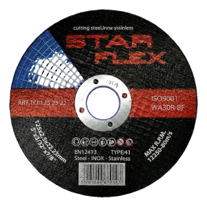 Star Flex – disc de tăiere pentru oțel și INOX 125 × 2,5 mm (tip 41)
