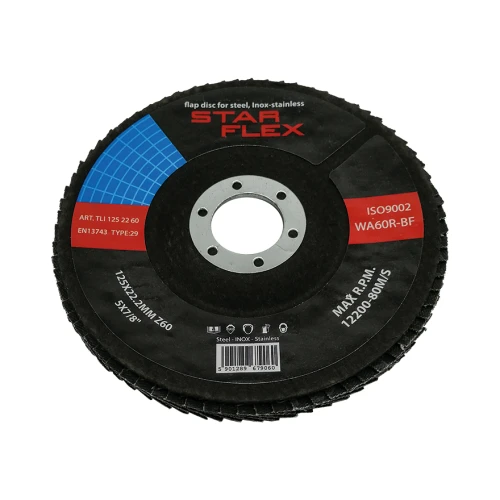 Star Flex – disc lamelat curbat T29 125 mm zirconiu granulație 60 INOX 000-963 (1)
