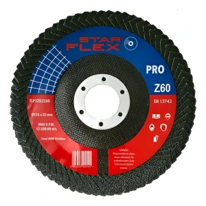 Starflex PRO – disc lamelar pentru cusături de colț 125 mm, granulația Z60