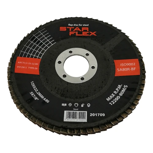 Disc lamelar Star Flex îndoit T29 125 mm pentru oțel – granulație 80 000-973 (1)