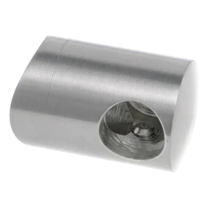 PSG suport balustradă terminație stânga pentru bară fi 12 mm pe țeavă fi 42,4 mm – oțel inoxidabil AISI 304 satinat