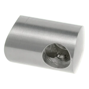 PSG suport de capăt stâng pentru tijă fi 12 mm pe țeavă 42,4 mm – oțel inoxidabil AISI 304 lucios