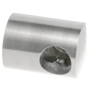 PSG suport de capăt stâng pentru balustradă pentru tijă fi 16 mm – AISI 304 satin, montaj la suprafață
