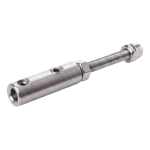 Suport pentru cablu fi 4–6 mm pentru balustradă – montare pe suprafață plană, oțel inoxidabil AISI 304, satinat