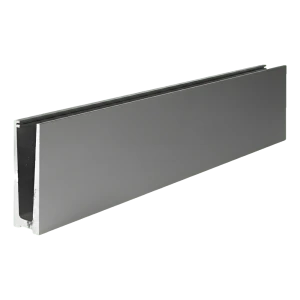 Profil U din aluminiu Kozza pentru balustrade din sticla integrala 5000 mm – montare de sus, satinat