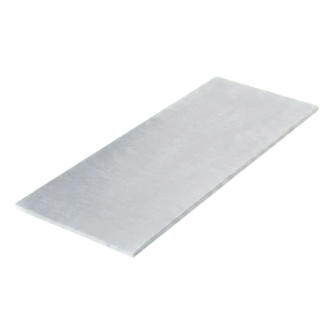 Dop terminal lateral plat Kozza pentru profil U balustradă din sticlă 124×50 mm AISI 304 satinat