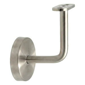 Suport de balustradă de perete cu rozeta AISI 304 – pentru suprafața plată, fi 70 mm, satinat