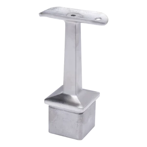 Postal – suport balustradă pentru mână curentă Ø42,4 mm pe stâlp 40x40x2 mm, oțel inoxidabil AISI 304 satinat