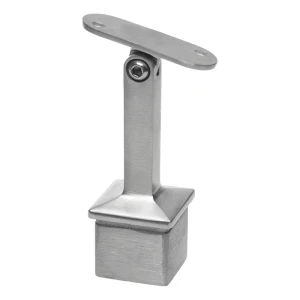 PSG suport mână curentă plată articulat lipit pe stâlp 40x40 mm AISI 304 satin