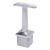 PSG suport balustradă din oțel inoxidabil 42,4 mm pentru stâlp 40x40 mm – lipit, satin 001-046 (1)