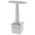 PSG suport balustradă plată lipită pe stâlp 40×40 mm – oțel inoxidabil AISI 304 satinat 001-051 (1)