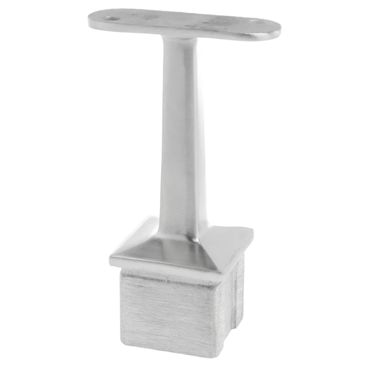 PSG suport balustradă plată lipită pe stâlp 40×40 mm – oțel inoxidabil AISI 304 satinat 001-051 (1)