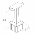 PSG suport balustradă plată lipită pe stâlp 40×40 mm – oțel inoxidabil AISI 304 satinat 001-051 (2)