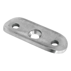 Placă de montaj pentru balustradă 42,4 mm – oțel inoxidabil AISI 304, satinat, 64×24×4 mm
